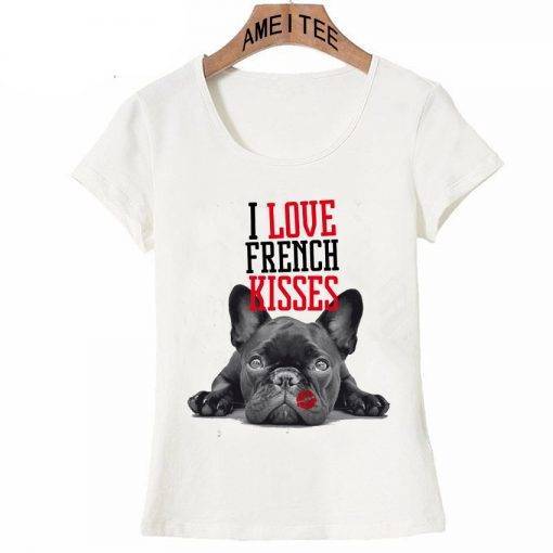 I Love French Kiss Bulldog T-Shirt