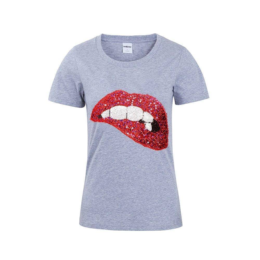 lip print t shirt