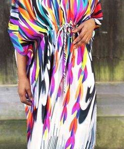 Women’s Multicolored Kaftan Dress