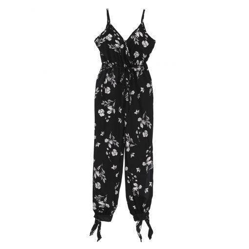 Boho Floral Sleeveless Casual Jumpsuit