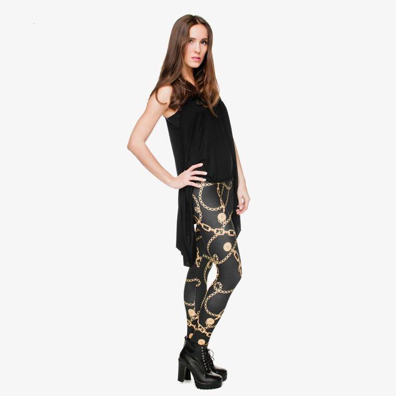 zara chain print leggings