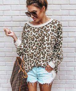 Leopard Print Loose Sweatshirt 