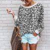 Leopard Print Loose Sweatshirt 