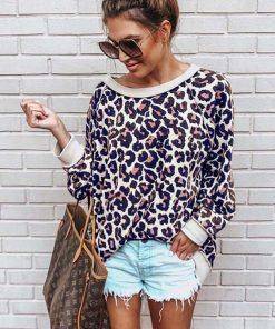 Leopard Print Loose Sweatshirt 
