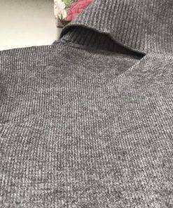 One Shoulder Turtleneck Knitted Sweater