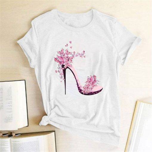 High-Heel Shoes Print T-Shirt