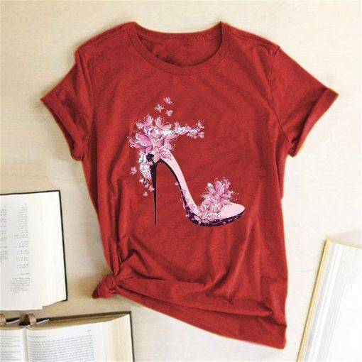 High-Heel Shoes Print T-Shirt