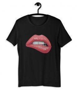Cute Lipstick Sexy Kiss Pink Lips T-Shirt 