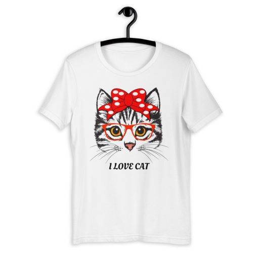Funny Cute Cat With Bow Tie T-shirt