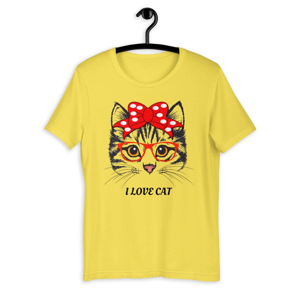 Funny Cute Cat With Bow Tie T-shirt | Women's Fashion Clothing