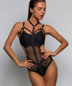 Sheer Mesh One Piece Swimsuit