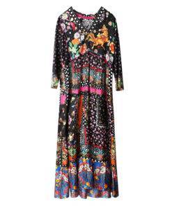 Bohemian Floral Horse Print Dress