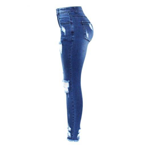 Women’s Blue Ripped Skinny Jeans